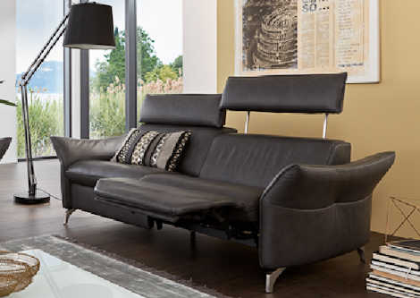 Ledersofa Z20145-1 - 3 Sitzer mit Funktion