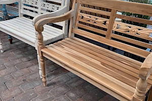 Gartenbank 2-Sitzer Teak massiv