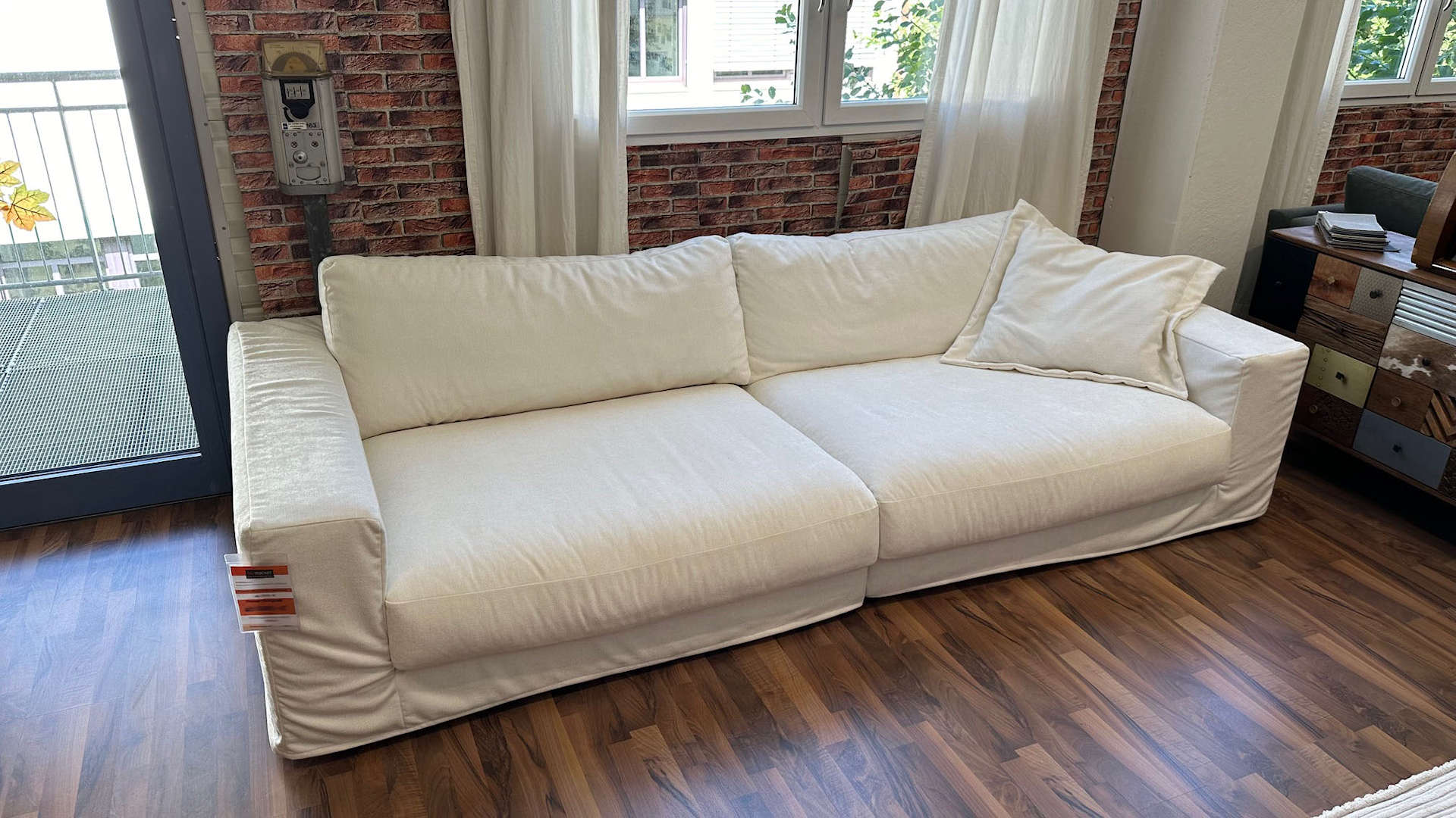 Pflegefreundliches Hussensofa in beige