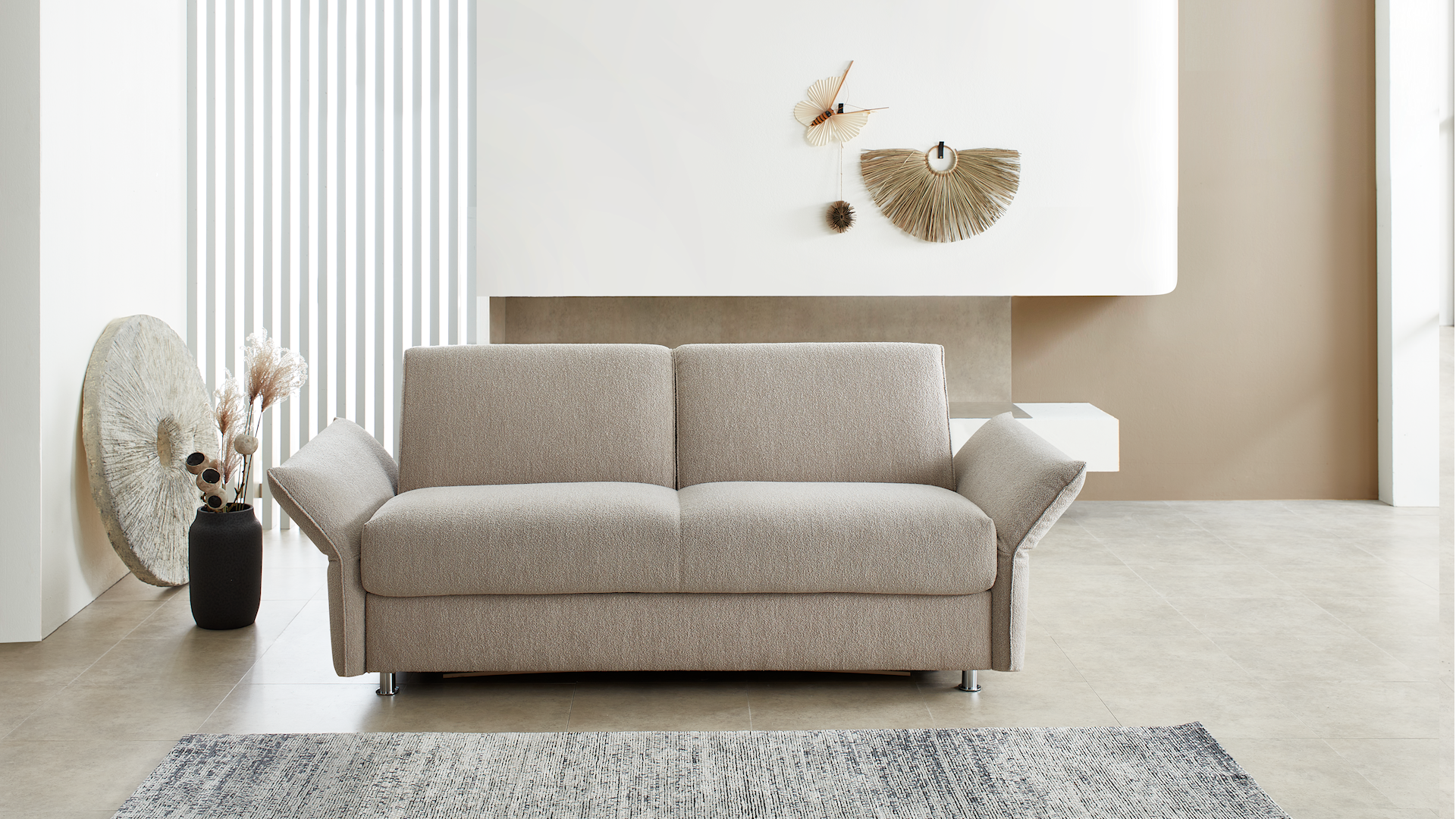 Schlafsofa Z21778 - Stoffbezug, beige